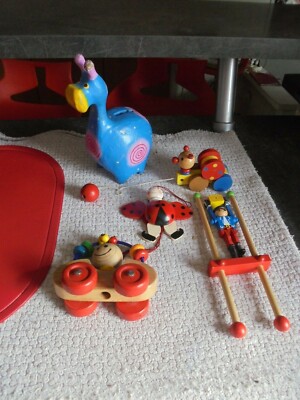 LOT DE 4 Jouets Bois Anciens ( Fizzy ) EUR 18,00 - FR