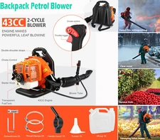 🔥43CC Leaf Blower Gasoline Gas Powered Snow Blower 665CFM 3HP 2-Stroke Backpack