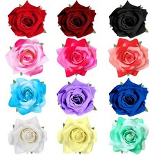 12 Pack Rose Hair Clip Flower 2.8'' Hairpin Floral Brooch Floral Hairclips Me...