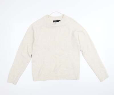 Vera Moda Damen Pullover Beige Rundhals Polyestermischung Größe S