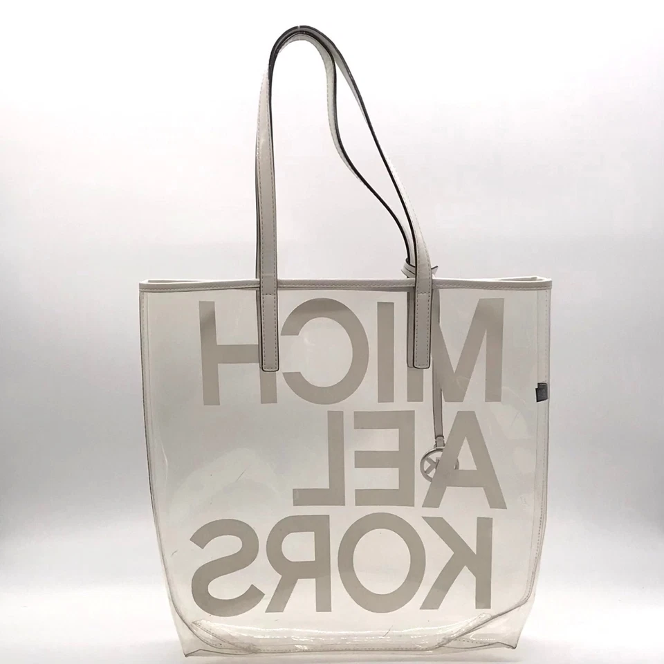 Bolso de Mano Michael Kors Plástico Transparente Gráfico Logo Estampado Foto 2 de 4