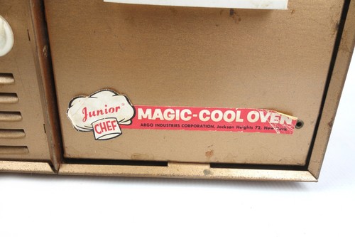 Vintage Mid Century Magic Cool Junior Chef Toy Oven - 1960's - Brown Works - Picture 3 of 8