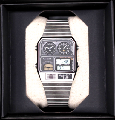 CITIZEN ANA-DIGI TEMP JG2105-93E Black Analog Digital Men Wrist