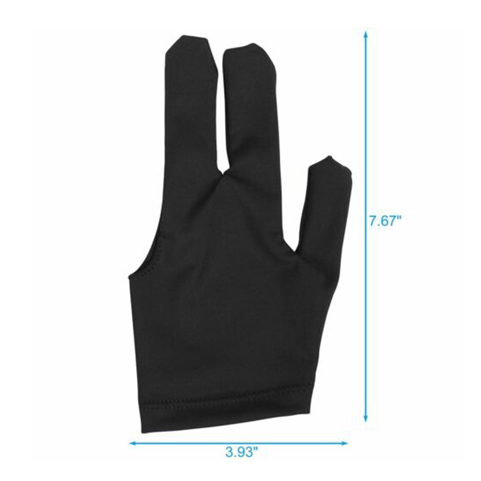 10pcs Men Women 3 Fingers Billiard Cue Pool Gloves Snooker Nylon Left Right Hand