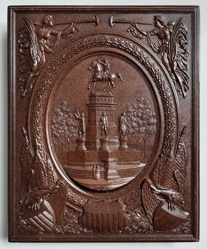 WASHINGTON MONUMENT BEAUTIFUL HALF PLATE UNION CASE MAN & BOY ON BICYCLE TINTYPE