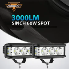 AUXBEAM 5" inch LED Work Light Bar Spot Pods for Jeep Ford OffRoad Driving Lamp