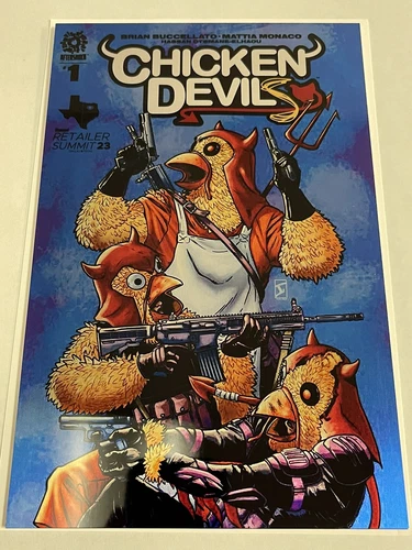 Chicken Devils #1 Diamond Summit 2023 Exclusive Variant Metal Cover