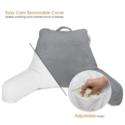 Bed Rest Reading Pillow for Kids & Teens Memory Foam TV Pillow With Arms Support - Picture 116 of 144