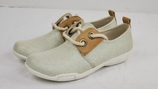 Ros Hommerson Women's Leather Deck Boat Shoes Size 5.5 N, Glitter Gold