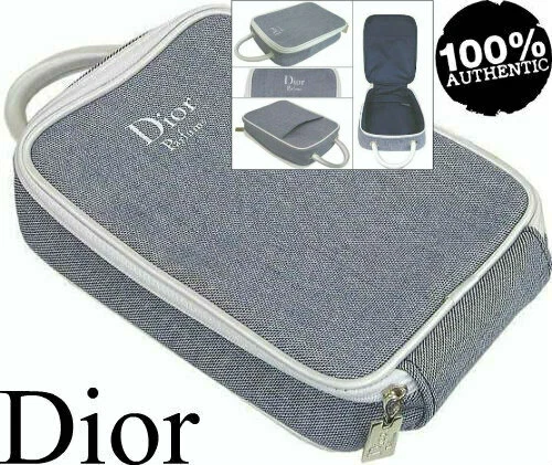 100% AUTHENTIQUE édition limitée DIOR DENIM COUTURE BEAUTÉ MAQUILLAGE VOYAGE POCHETTE ÉTUI SAC