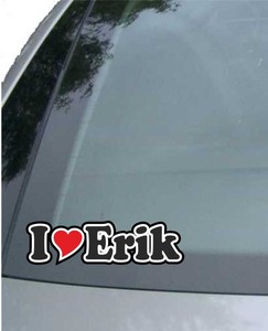 Sticker-Car-Decals-JDM-Die-cut-with-heart-I-LOVE-Erik-Car-Truck