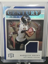 2020 National Treasures Marquise Brown Century Materials HOLO SILVER 23/25 