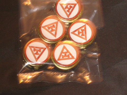 Masonic Button Covers Tuxedo Square Compass Past Master York Rites Freemason NEW - Picture 9 of 65