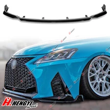 Front Bumper Lip Splitter Spoiler Gloss Black For Lexus IS F-Sport 2021-2025