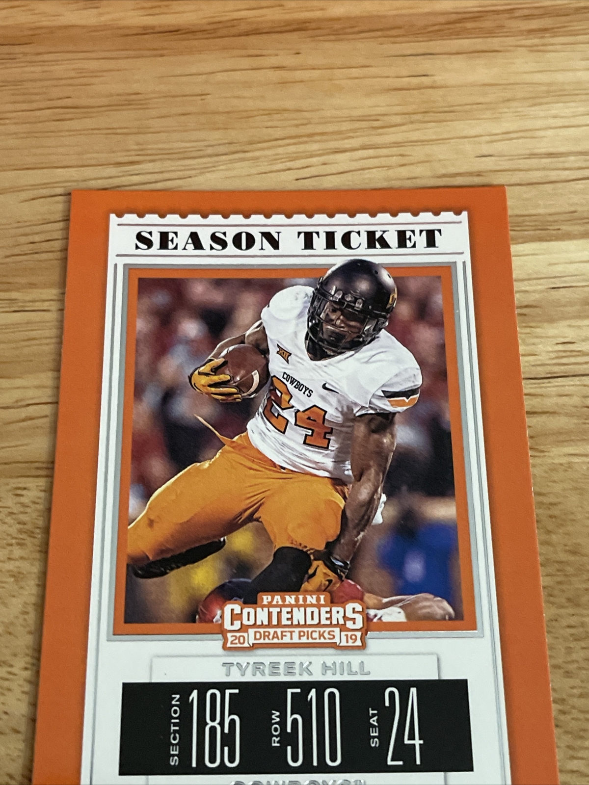 Tyreek Hill 2019 Contenders Draft Picks Collegiate Card 100 Oklahoma