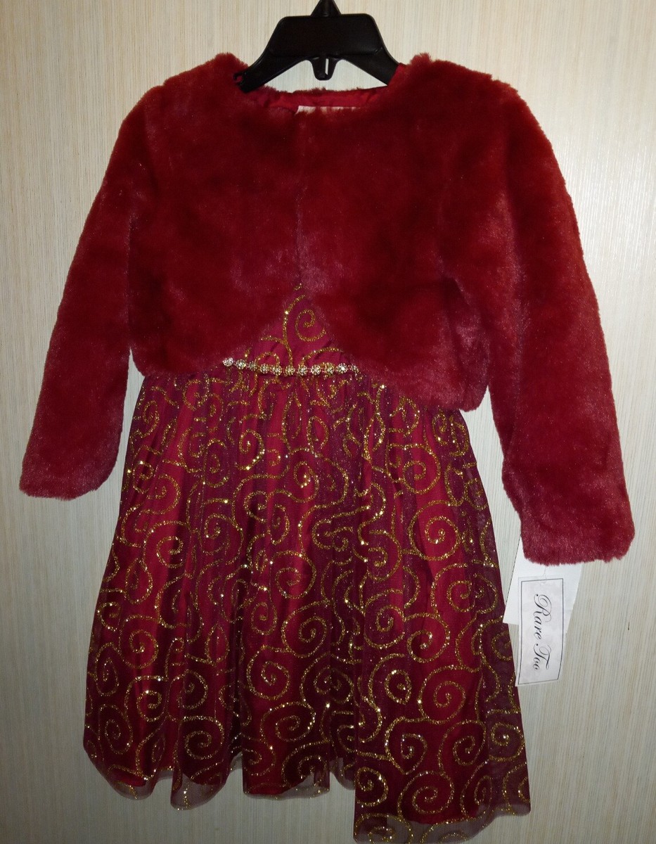 red fluffy christmas dress Rare Too Christmas/Holiday Sparkles Gold Jacket The steel bones provide