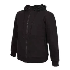 Weise Stealth CE AA Armoured Zip Front Motorcycle Motorbike Hoodie - Black