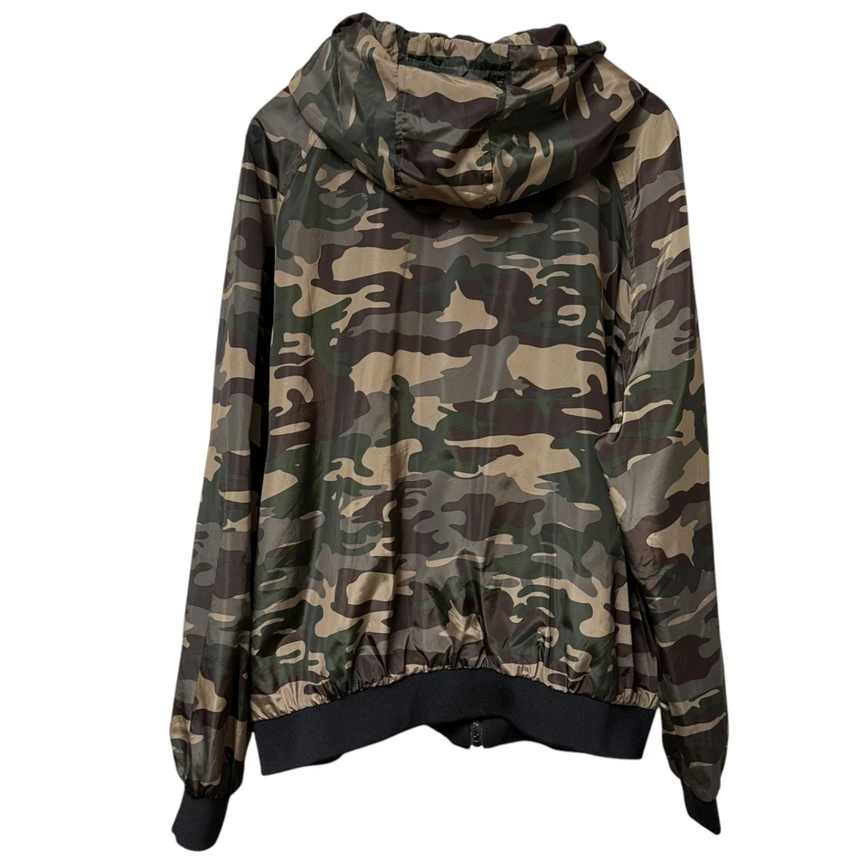 CALI 1850 Camo Bomber Jacket Plus Size 3X Green Womens Windbreaker Hoodie - Image 4 of 4