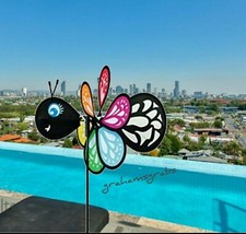 BABY BUTTERFLY WIND SPINNER WHIRLIGIG WINDMILL YARD GARDEN PATIO DECOR ITB2800
