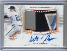 2019 Leaf Trinity SETH JOHNSON 4 Color Patch Bronze Foil Auto RC Phillies