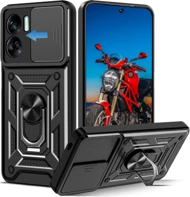 PIXFAB For Honor 90 Lite 5G Case, Slim Ring Shockproof Stand Phone Cover + Screen Guard