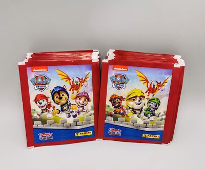 Paw Patrol Rescue Knights - 50 sealed packets figurines Panini