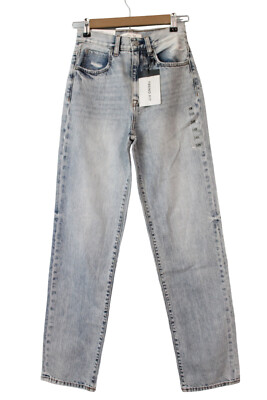 NWT Willow Root Buckle Jeans Size 24 The Vintage Dad Denim High Rise Light Wash