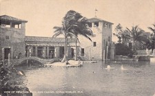 Coral Gables Miami Florida FL Venetian Pool Casino Grotto Bridge Vtg Postcard D2