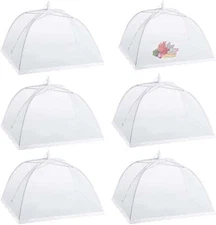 Camkey 6 Pc Dome Screen Mesh Food and Plant Covers Reusable 17"Large Pop-Up Mesh