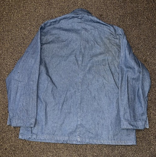 Giacca da lavoro vintage anni 60 70 Union Made Chore Barn abbigliamento corona bottone taglia 44 USA - Foto 8 di 10