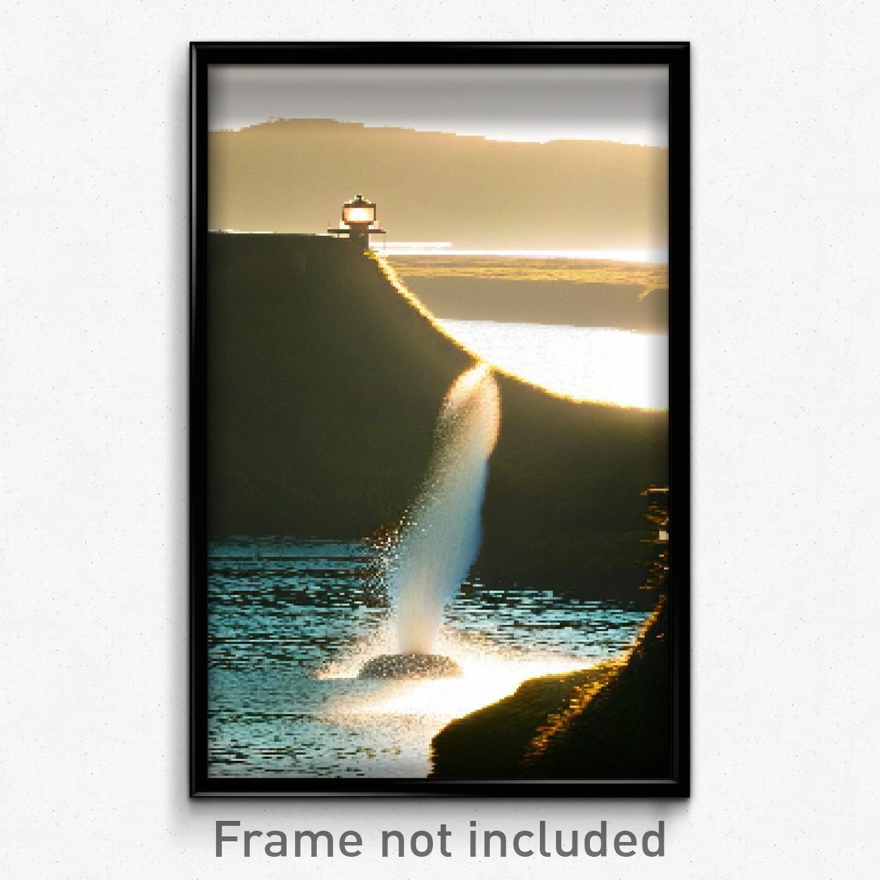 Pixel Art Poster - Spotted Inlet (8 Bit Psychedelic Trippy Video Game Print)