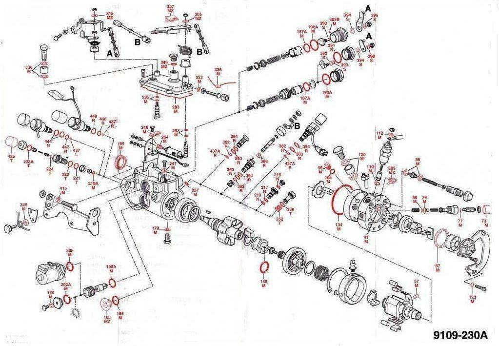 Kit joint pompe injection Delphi pour réparation fuite moteur Peugeot Ford - 2