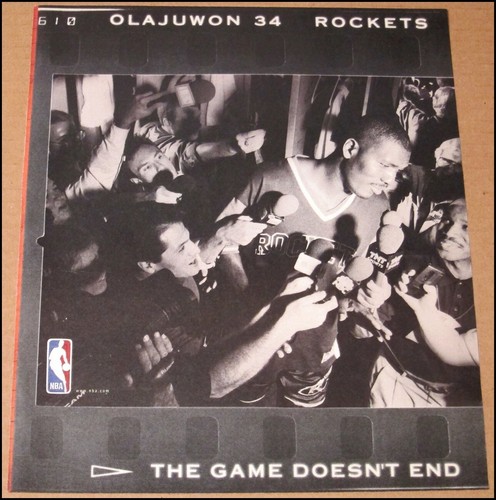 1996 Hakeem Olajuwon NBA Print Ad 10