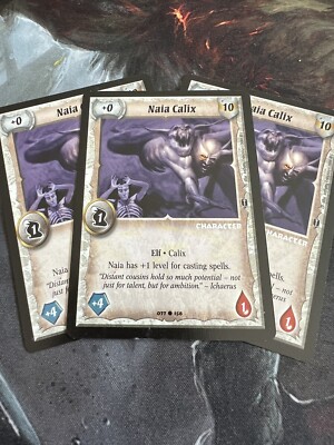 Naia Calix x3 Playset Warlord Saga of the Storm CCG Lvl 1 Wizard Elf