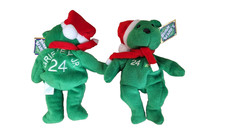 Ken Griffey JR. 24 Christmas Santa Hat Teddy Bear Bamm Beano's NWT Vtg 1998