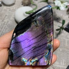 313g  Natural Purple Labradorite Quartz Crystal Stone Specimen Healing