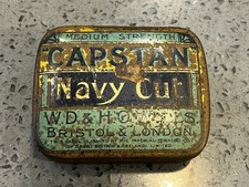 Vintage Capstan Navy Cut Cigarette Tin - W.D & H.O Wills Bristol & London
