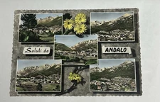 CARTOLINA SALUTI DA ANDALO FG VIAGGIATA 