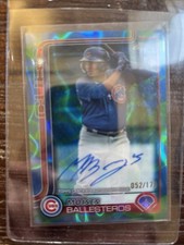 2025 Topps Chrome Update Moises Ballesteros RC AUTO Blue Green Lava /175