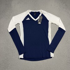 Adidas Quickset Volleyball Jersey Shirt Women's Small Navy Blue White JN2932