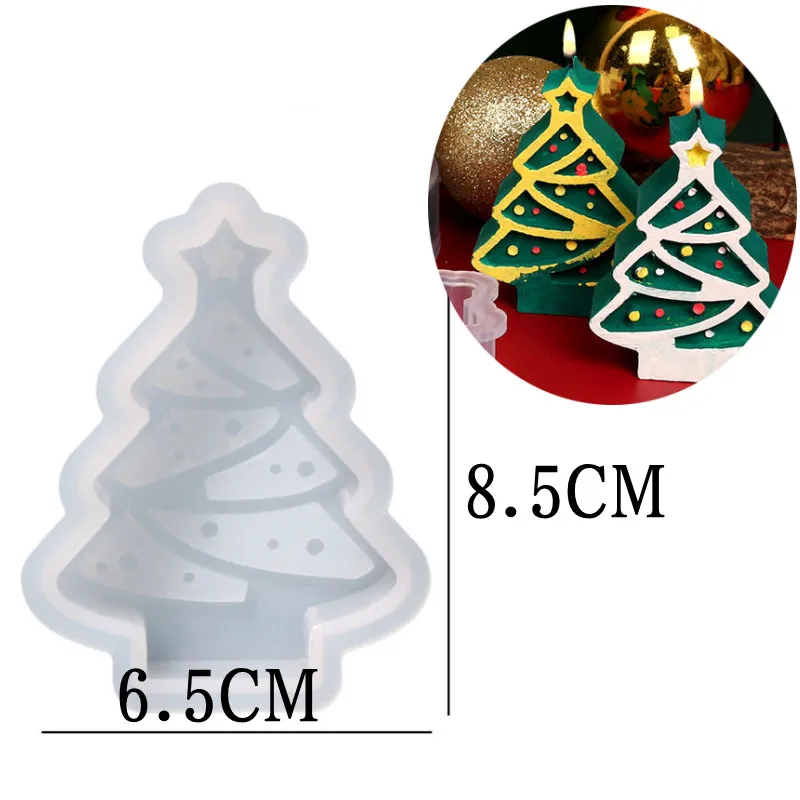 Christmas Snowflake Candle Silicone Mold Handmade Soap Aromatherapy Gypsum Resin