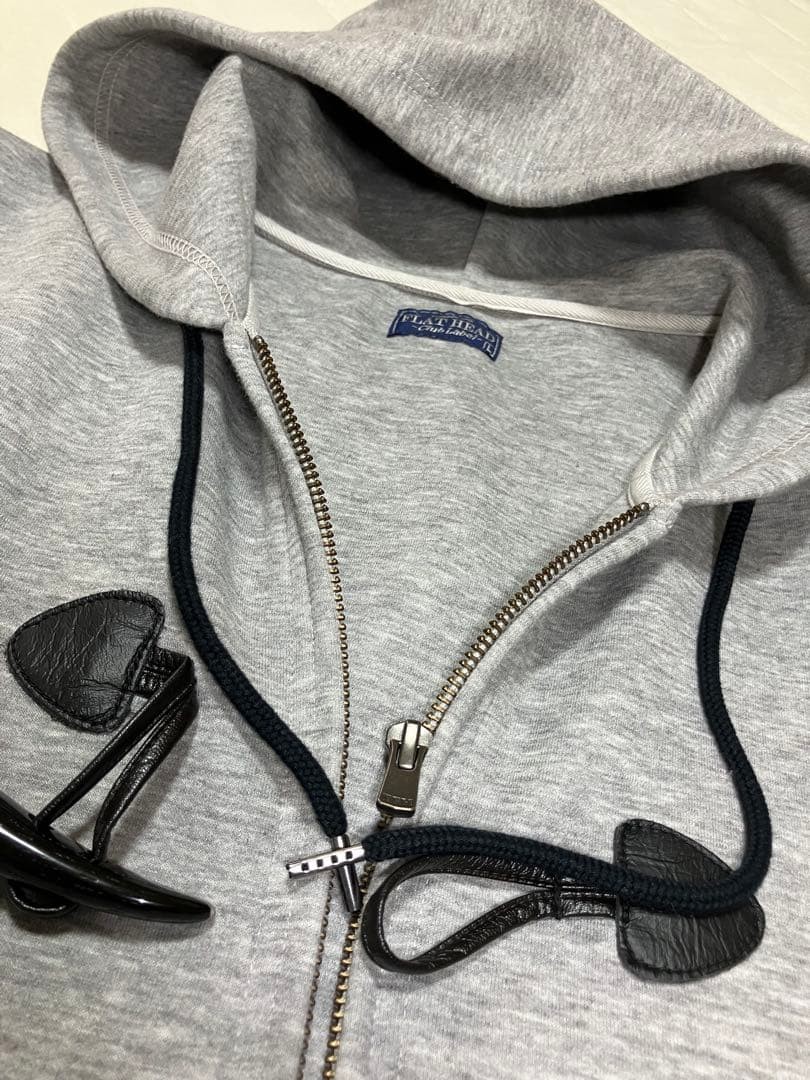 THE FLAT HEAD Cotton Polyester Toggle Zip Up Hood… - image 7