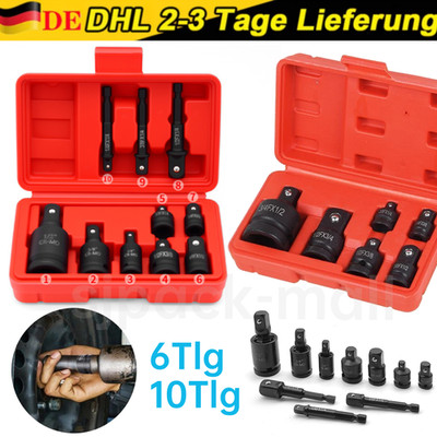 Stecknuss Adapter Satz Schlagschrauber Nuss Set 1/4 3/8 1/2 auf 3/4 Zoll DE