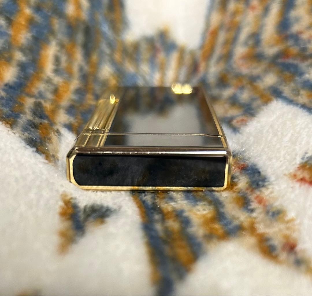 GIVENCHY Lighter Gold Black Flip Top Logo Used thumbnail 7