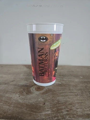 Vintage McDonald's DC Batman Returns 1992 Batmobile Coca Cola Plastic Cup
