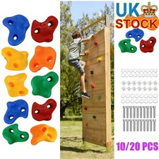 10/20x Kids Climbing Stones Bolt On Climbing Frame Wall Hold Rock Grip Mix-color