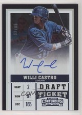 2017 Panini Contenders Draft Picks Prospect Ticket 63/99 Willi Castro Auto 2x4