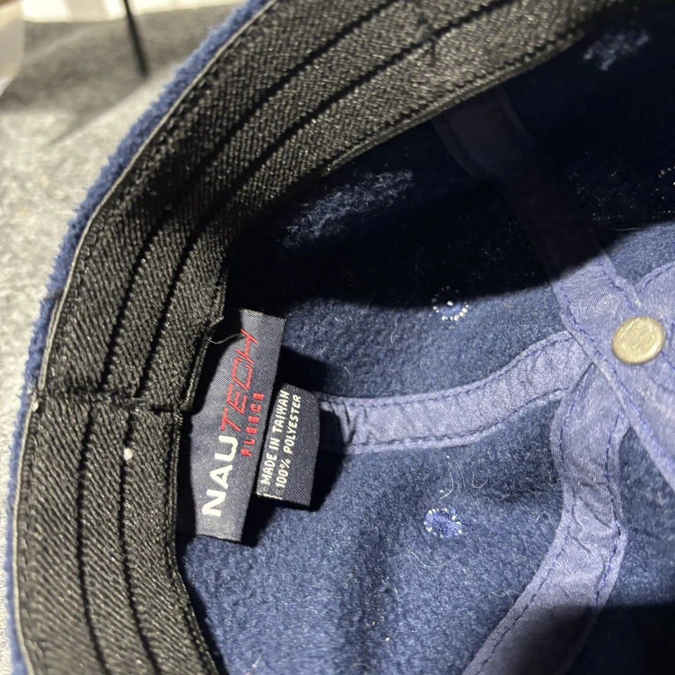 Nautica Baseball Hat Cap Adult One Size Blue Fitted Stretch Polyester Fleece - Image 4 of 4