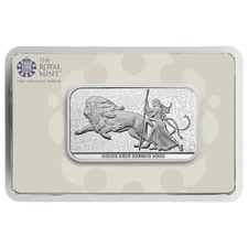 2025 - Una And The Lion 1 oz .999 Fine Silver Bar DIRIGE DEUS GRESSUS MEOS