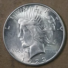 $1 1923-S Peace Silver Dollar BU San Francisco Mint * AvenueCoin